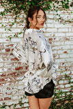 AS SEEN ON WEST DESPERADO!! Horseprint Satin Top in White