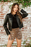 NEW!! High Waisted Leopard Sequin Shorts