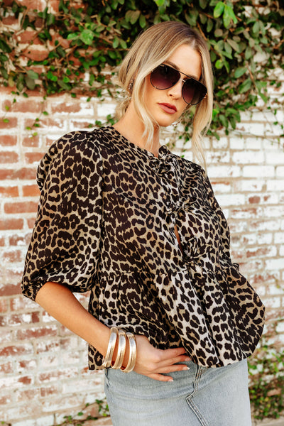 NEW!! Camille Leopard Top