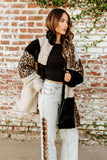 NEW!! Leopard and Shearling Faux Fur Coat