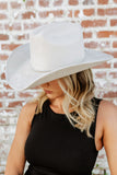 NEW!! The Kenny Faux Suede Cowboy Hat in Ivory