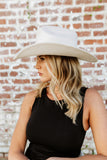 NEW!! The Kenny Faux Suede Cowboy Hat in Ivory