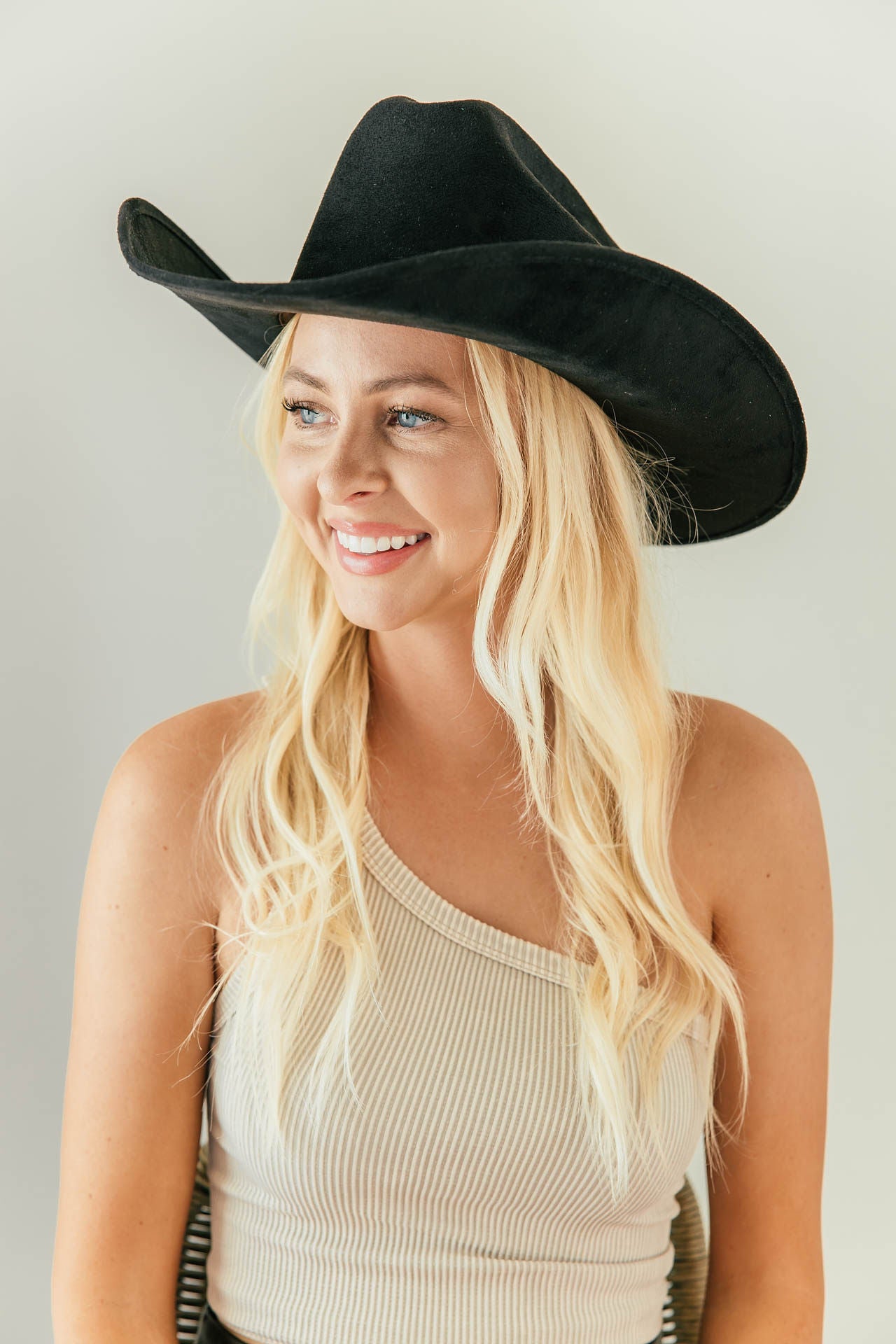 NEW!! The Kenny Faux Suede Cowboy Hat in Black
