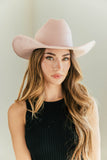 NEW!! The Kenny Faux Suede Cowboy Hat in Light Pink