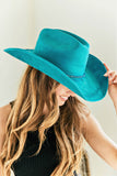 NEW!! The Kenny Faux Suede Cowboy Hat in Turquoise
