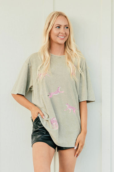 NEW!! Tiger Graphic Tee in Tan