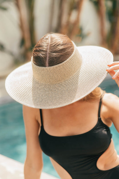 FINAL SALE!! "Pool Side" Straw Visor in Natural