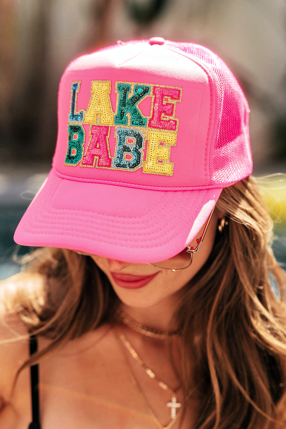 NEW!! Lake Babe Trucker Hat in Pink or Black