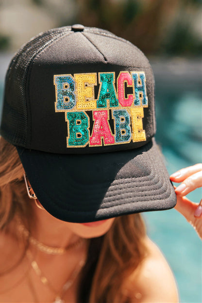 NEW!! Beach Babe Trucker Hat in Black
