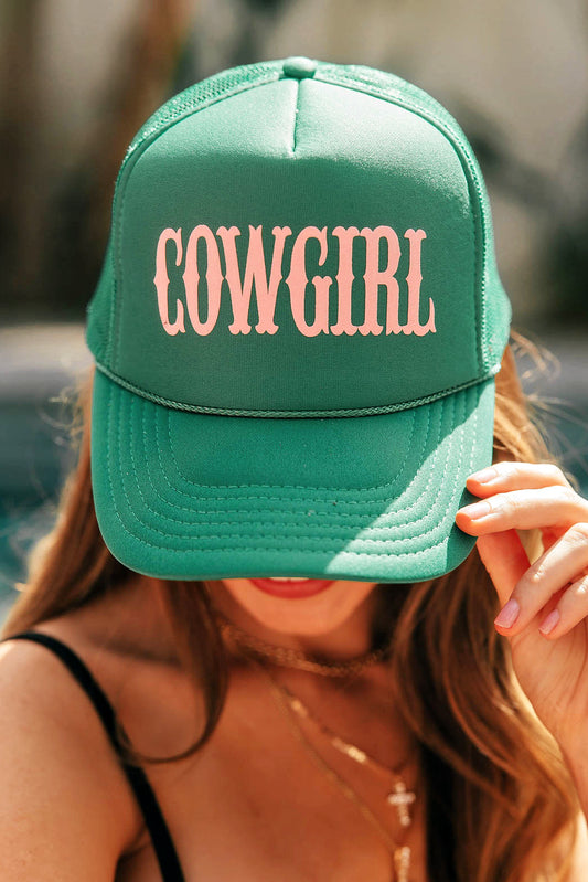 NEW!! "COWGIRL" Trucker Hat in Green