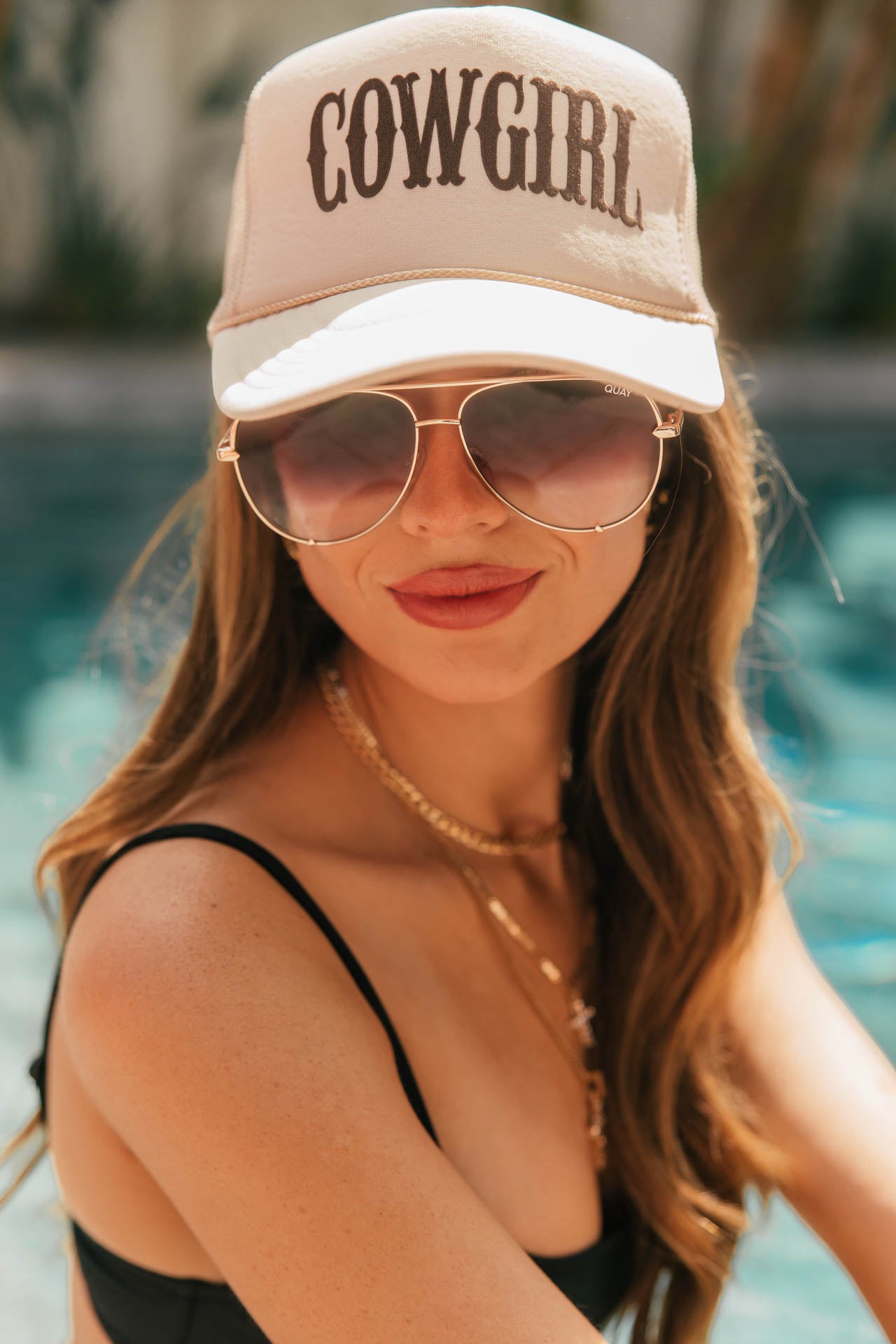 NEW!! "COWGIRL" Trucker Hat in Tan