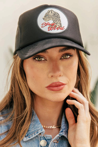 NEW!! "Stay Wild" Trucker Hat in Black