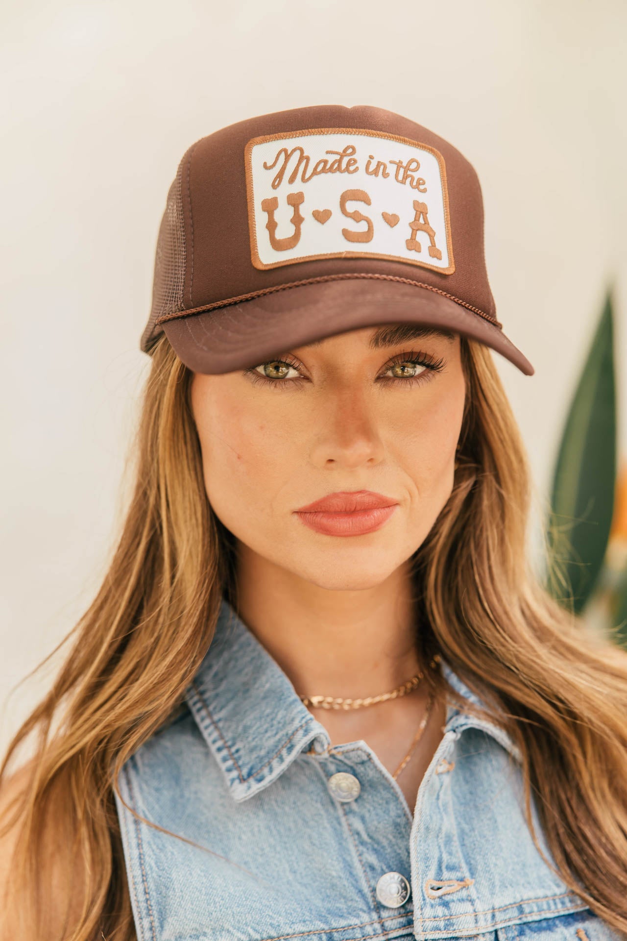 NEW!! "Made in the USA" Trucker Hat in Brown