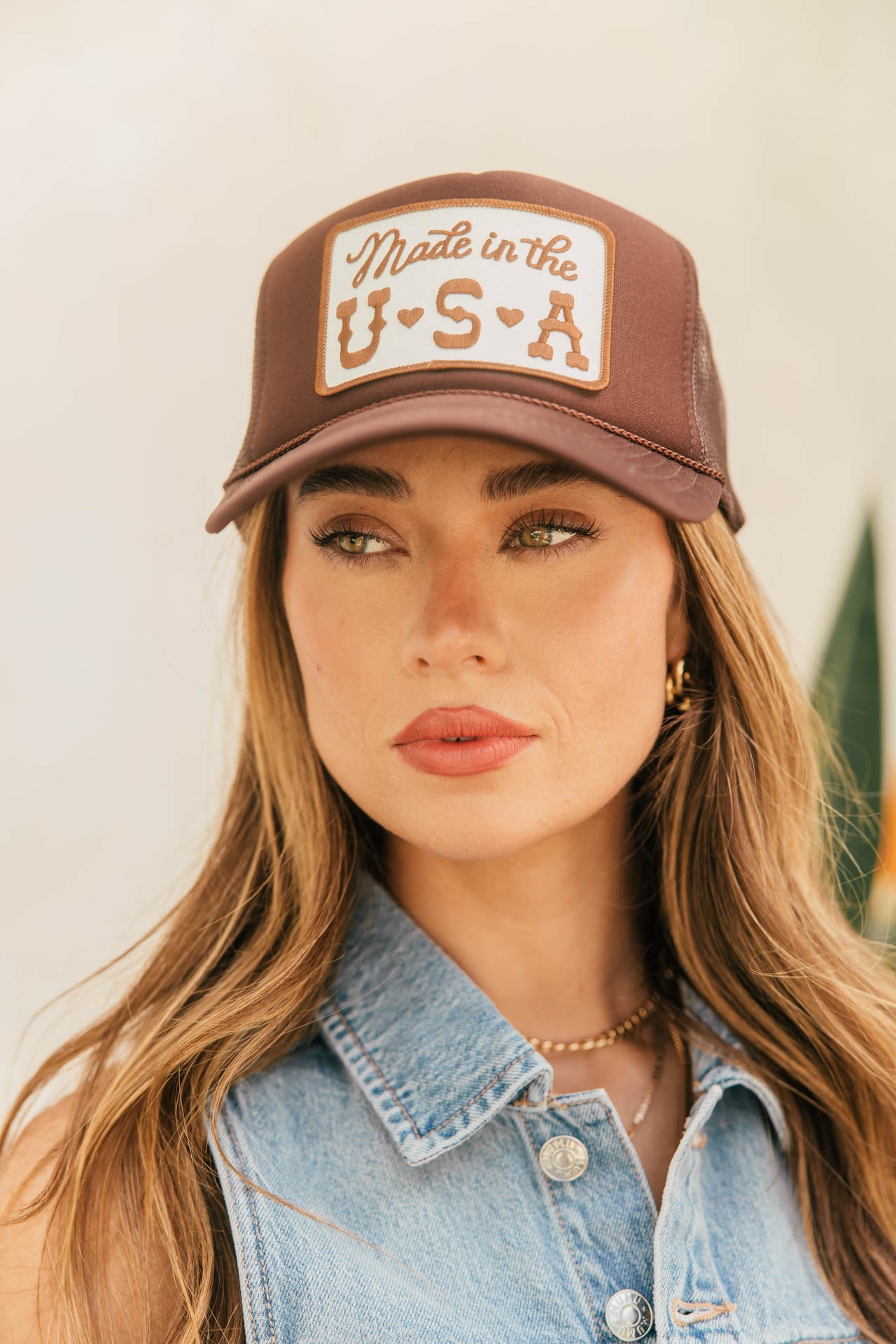 NEW!! "Made in the USA" Trucker Hat in Brown