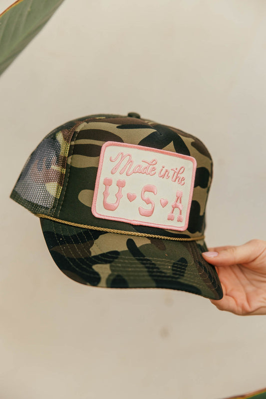 NEW!! "Made in the USA" Trucker Hat in Camo
