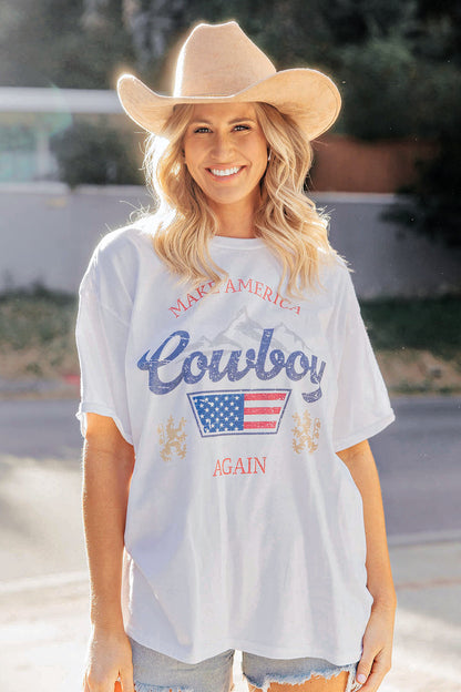 NEW!! "Cowboy Again" Oversized Graphic Tee