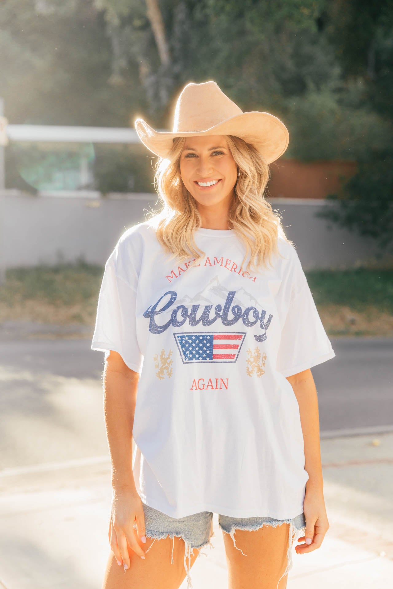 NEW!! "Cowboy Again" Oversized Graphic Tee