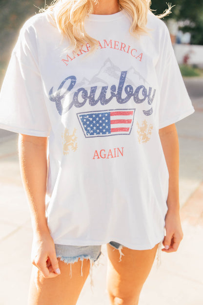 NEW!! "Cowboy Again" Oversized Graphic Tee