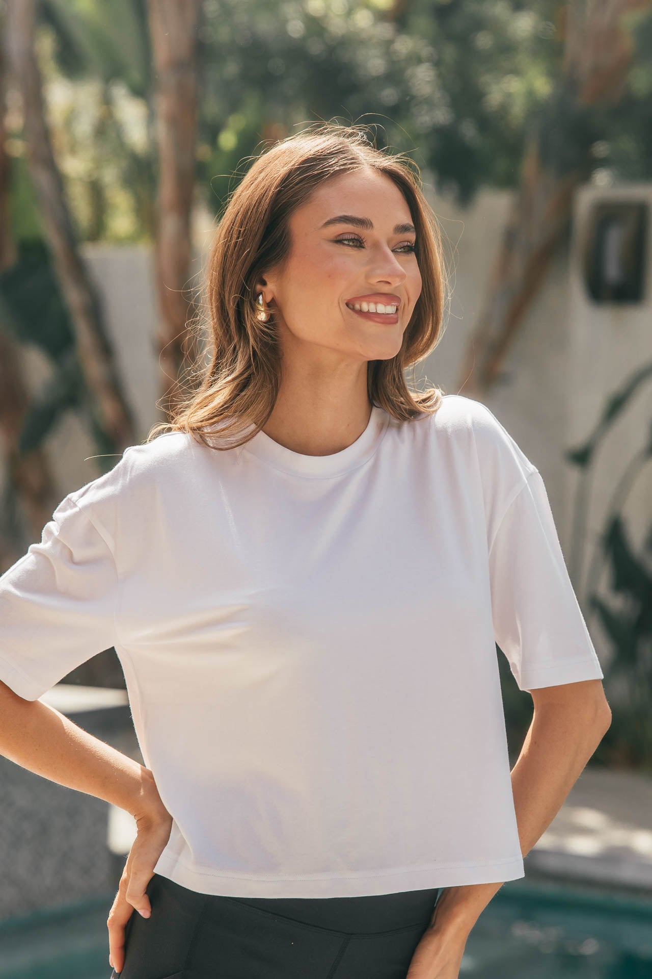 FINAL SALE!! Venice Easy Tee in White