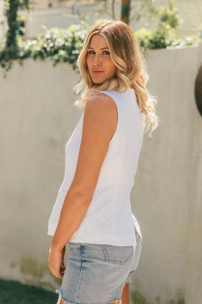 FINAL SALE!! Wesley Top in White