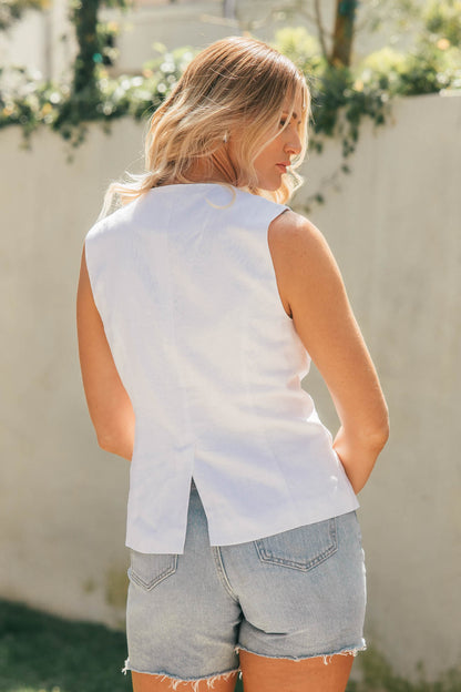 FINAL SALE!! Wesley Top in White