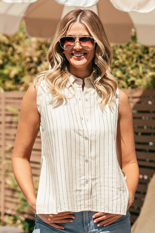 FINAL SALE!! Crystal Embellished Top in Ivory