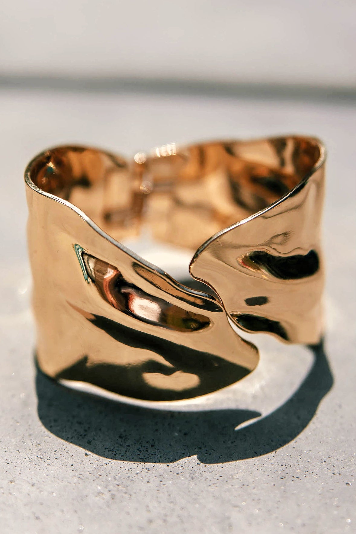 NEW!! Abstract Textured Cuff Bracelet in Gold