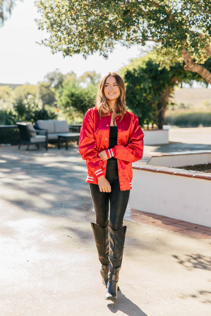NEW!! "Wild At Heart" Bomber Jacket in Red