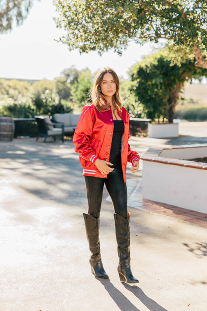 NEW!! "Wild At Heart" Bomber Jacket in Red
