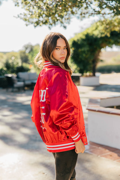 NEW!! "Wild At Heart" Bomber Jacket in Red