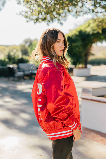 NEW!! "Wild At Heart" Bomber Jacket in Red