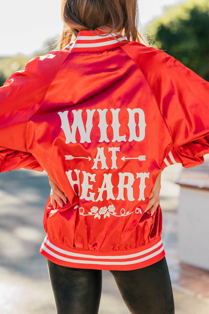 NEW!! "Wild At Heart" Bomber Jacket in Red