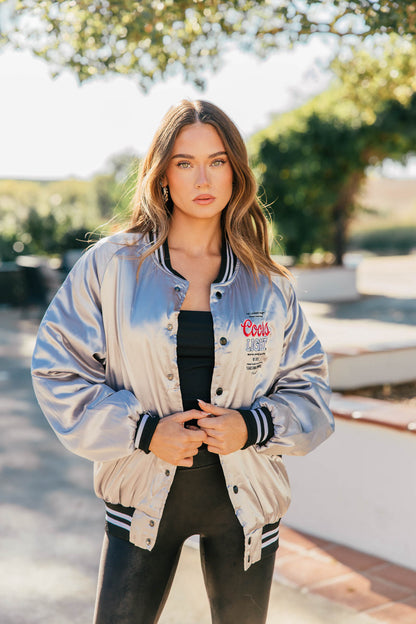 LICENSED!! The "Coors Light" Official Nylon Bomber Jacket