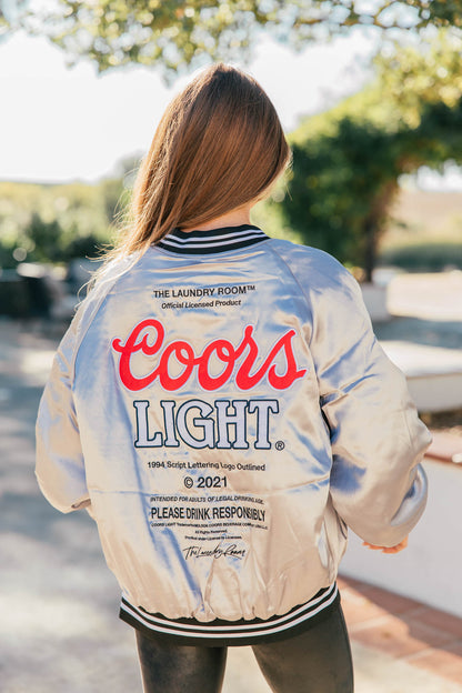 LICENSED!! The "Coors Light" Official Nylon Bomber Jacket