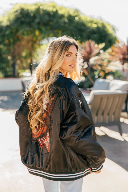 LICENSED!! "Coors Light" Official Nylon Bomber Jacket in Black Satin