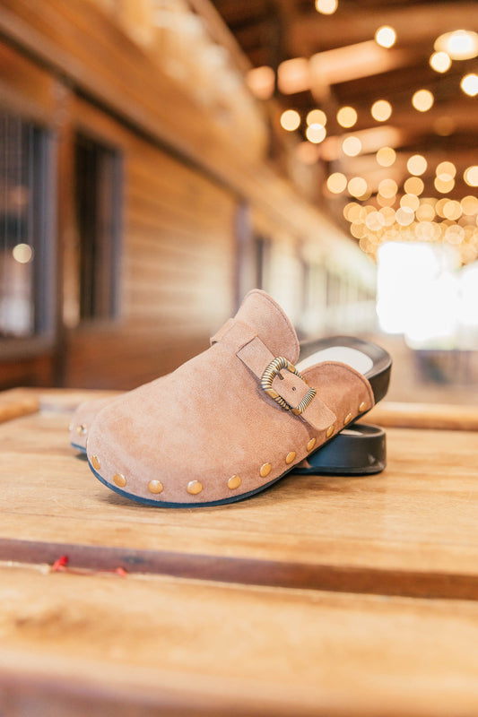 NEW!! Outlaw Faux Suede Studded Mule