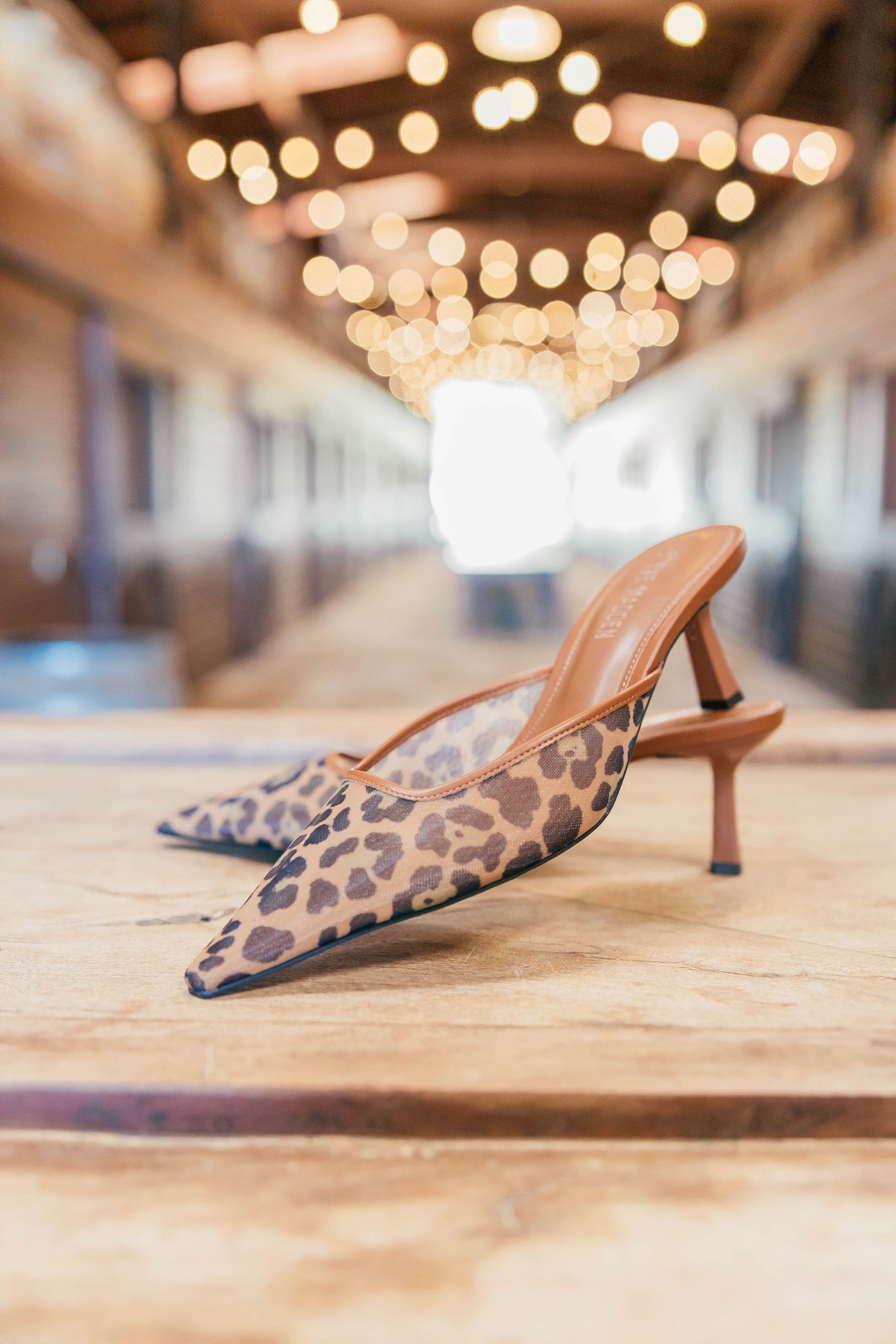 NEW!! Lisbeth Mesh Leopard Mule – Glitzy Bella