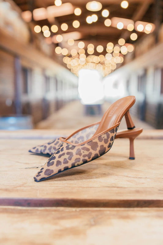 FINAL SALE!! Lisbeth Mesh Leopard Mule