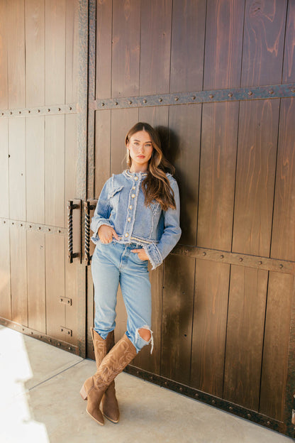 NEW!! "Instant Icon" Pearl Denim Jacket