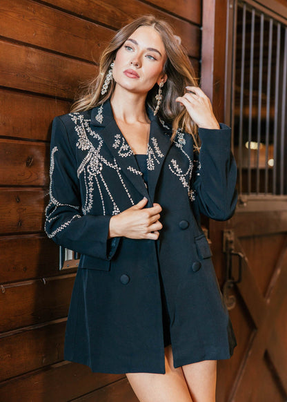 NEW!! "Headliner" Rhinestone Embellished Blazer