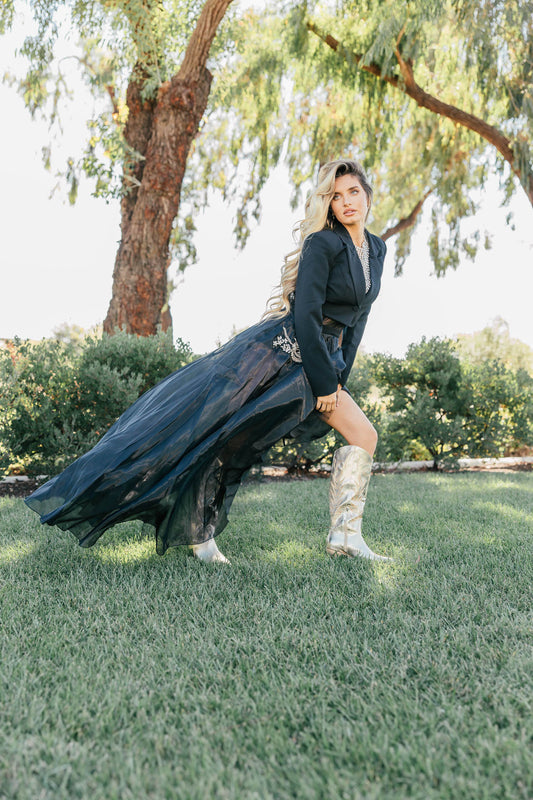 NEW!! "High Stakes" Organza Dress and Blazer Set