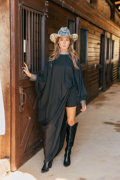 NEW!! "Luxe Life" Asymmetric Tunic in Black