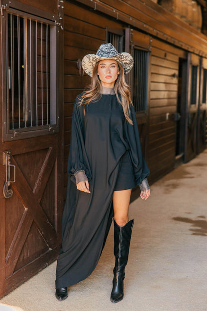 NEW!! "Luxe Life" Asymmetric Tunic in Black