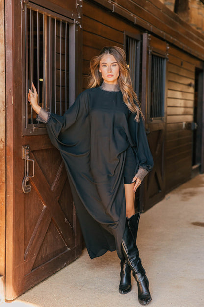 NEW!! "Luxe Life" Asymmetric Tunic in Black