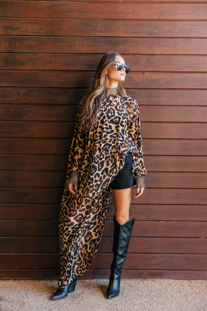 NEW!! "Luxe Life" Asymmetric Tunic in Leopard