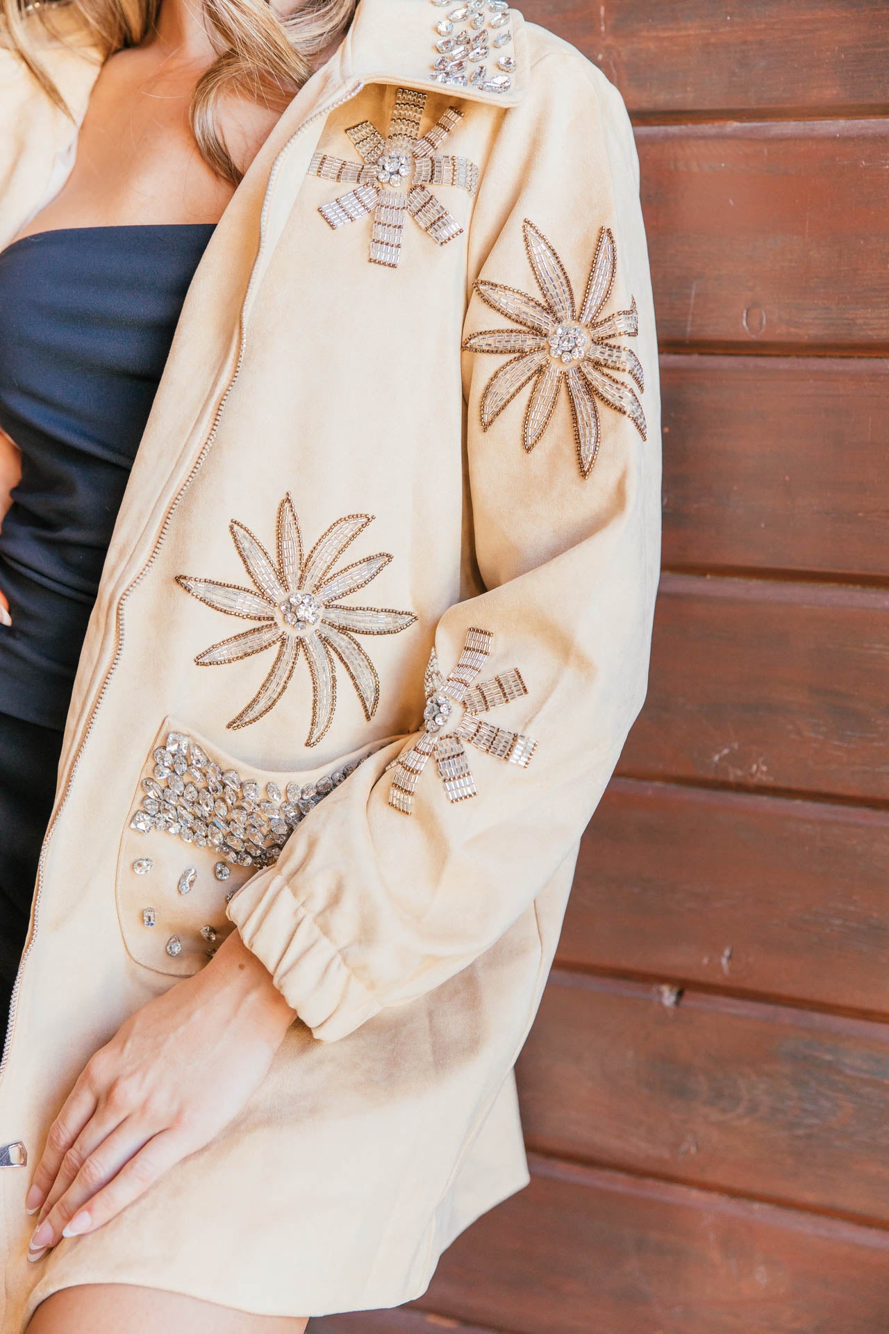 NEW!! Atelier Suede Embellished Jacket