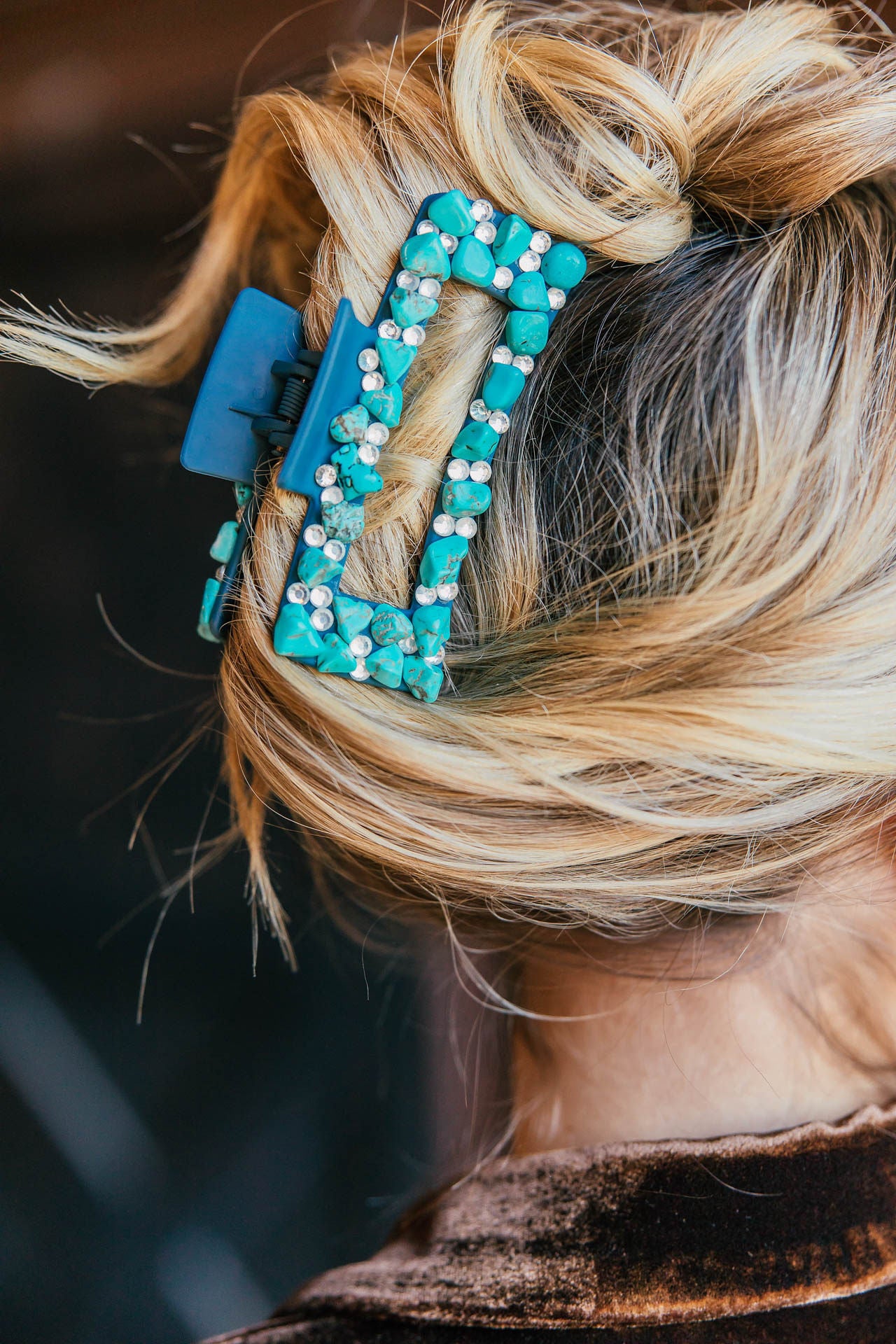 NEW!! Imitation Turquoise Claw Clip