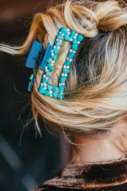 NEW!! Imitation Turquoise Claw Clip