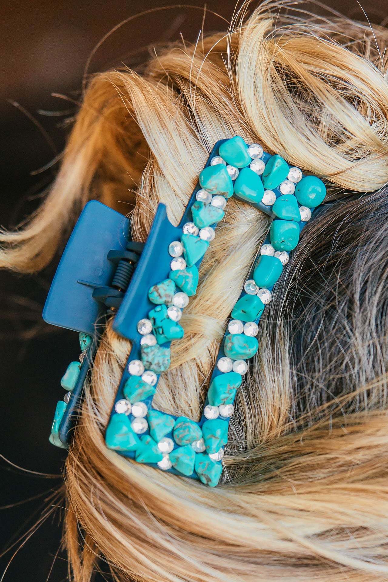 NEW!! Imitation Turquoise Claw Clip