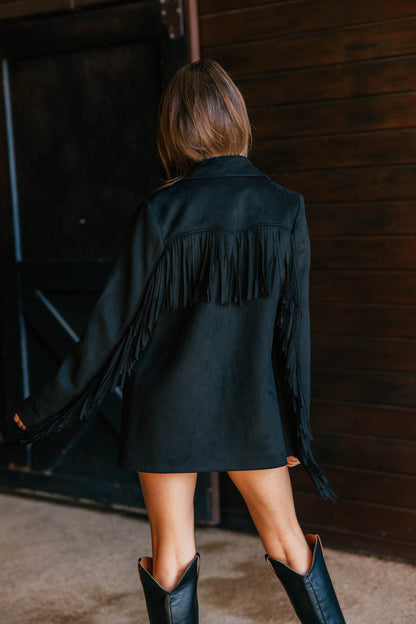 NEW!! Sierra Fringe Jacket in Black